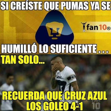 Los mejores 20 mermes del Pumas vs Cruz Azul