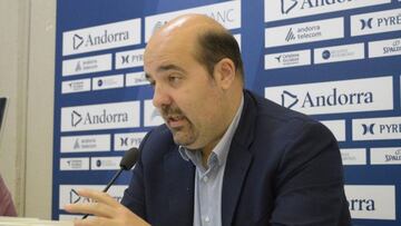 Gorka Aixàs, presidente del Morabanc Andorra defiende la candidatura andorrana para ser sede de la final de la liga Endesa.