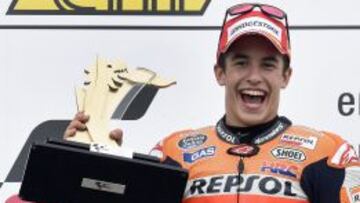 Marc Marquez, en lo más alto del podio de Alemania.