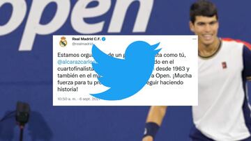 El 'tweet' del Madrid para felicitar a Alcaraz que no ha sentado bien a muchos fans