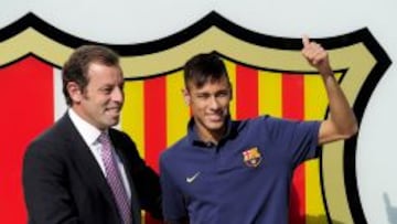 Sandro Rosell y Neymar.