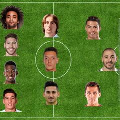 Özil elige su once ideal: cinco del Real Madrid en el equipo