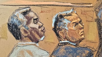 Sean "Diddy" Combs escucha a Mylah Morales testificar en su juicio por tráfico sexual en la ciudad de Nueva York, EE. UU.