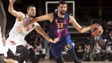 Mirotic atacando ante Paul Zipser.