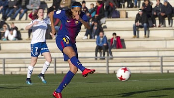 Andressa Alves, en su época como jugadora del Barcelona.
 
  