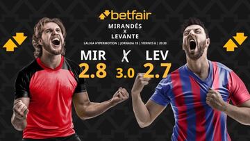 CD Mirandés vs. Levante UD: horario, dónde ver, pronósticos y clasificación