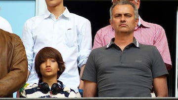 Mourinho y su hijo en 2012