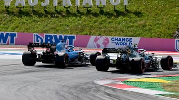 Alonso y Vettel en el GP de Austria.