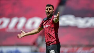 Enrique Triverio durante un partido con el Toluca