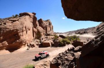 La décima etapa del Rally Dakar entre Chilecito y San Juan (Argentina). 
