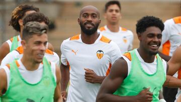 Dimitri Foulquier, en su primer entrenamiento.