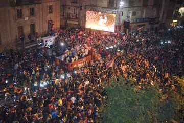 Marc Márquez celebró con sus seguidores su título de MotoGP.
