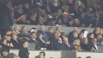 El palco del Santiago Bernabéu estuvo repleto para ver la ida de las semifinales de Copa entre el Madrid y el Atlético.