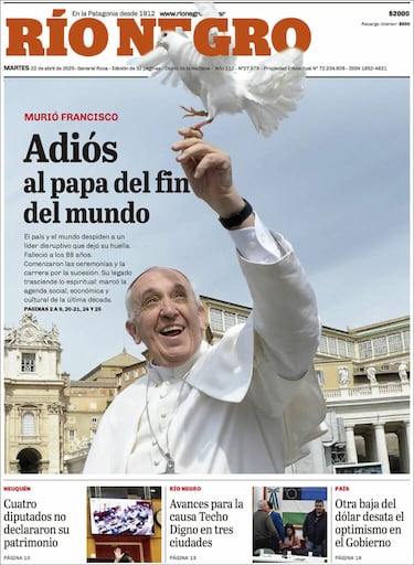 Las portadas de todo el mundo lloran la muerte del papa Francisco