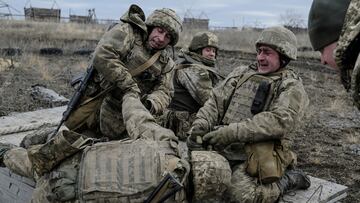 FILE PHOTO: Paratroopers of the 81st Separate Airmobile Brigade of the Ukrainian Air Assault Troops, attend a training, amid Russia's attack on Ukraine, near the town of Siversk, Donetsk region Ukraine January 21, 2025. REUTERS/Viacheslav Ratynskyi/File Photo