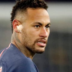 Neymar celebra el virtual título del Barcelona