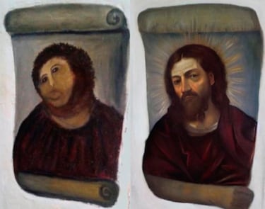 Restauran el Ecce Homo de Borja usando Inteligencia Artificial, y así quedaría