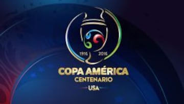 Logo de la Copa Am&eacute;rica Centenario para conmemorar los 100 a&ntilde;os de la Conmebol.