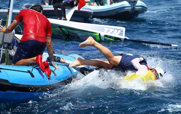 La pareja de 49er formada por Diego Botín y Florian Trittel le ha dado, el primer oro para España