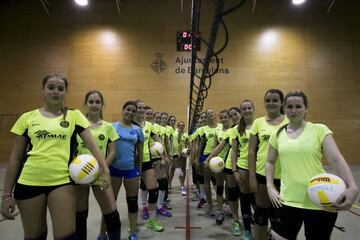 El equipo de voleibol.