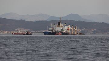 Maritime rescue teams work planning the way forward to extract the fuel from the bulk carrier OS35 that remains half-sunken next to the Strait of Gibraltar, after colliding last Monday with another ship, on September 02, 2022, in Algeciras (Cadiz, Andalusia, Spain). The mayor of La Línea de la Concepción (Cádiz), Juan Franco, has pointed out that the spill caused by the OS35 ship has already reached the beach of the municipality, specifically the Poniente, which is located in the area of the Bay of Algeciras, as explained in an interview to TVE collected by Europa Press.
02 SEPTEMBER 2022
Nono Rico
02/09/2022