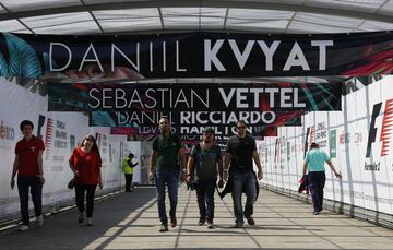 Así vivieron los pilotos el primer día en el Autódromo Hermanos Rodríguez del Gran Premio de México durante las prácticas.