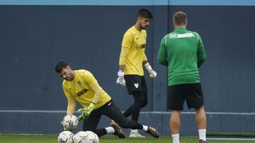 Juan Soriano y Dani Barrio durante un entrenamiento.