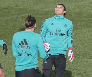 El ojo de Cristiano protagonista en el entrenamiento del Madrid