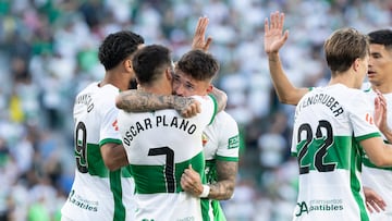 ELCHE CF vs MALAGA CF, Hypermotion League, Second Division, Martinez Valero Stadium, Elche, Comunidad Valenciana. May 25 2025.