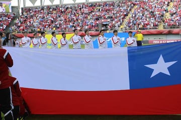 La Selección Sub 17, en la antesala del compromiso con México, que significó la eliminación.