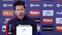 Simeone, entrenador del Atl&eacute;tico, en rueda de prensa.