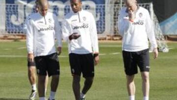 Keita, con Feghouli y Vinicius.