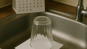 Why should you leave a glass and a sheet of paper in the kitchen sink when you go on vacation?