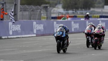 Vietti, Arbolino y Arenas en la meta de Le Mans.