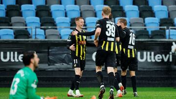 Lindberg celebra el 1-1.