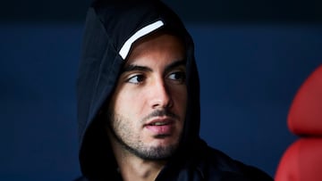 PAMPLONA, SPAIN - OCTOBER 02: Andres Martin of Rayo Vallecano reacts during the La Liga Santander match between CA Osasuna and Rayo Vallecano at Estadio El Sadar on October 02, 2021 in Pamplona, Spain. (Photo by Juan Manuel Serrano Arce/Getty Images)