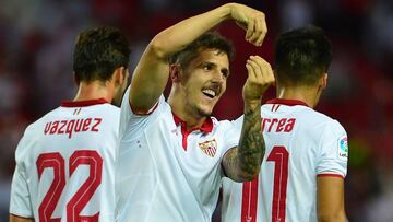 Jovetic, delantero montenegrino que jug&oacute; en el Sevilla la pasada temporada.