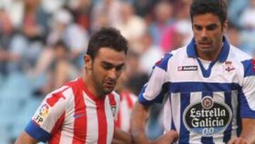 <b>EN RIAZOR. </b>Adrián jugó ante el Deportivo el Teresa Herrera.