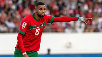 En Nesyri, con Marruecos.