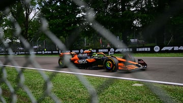 Lando Norris, en el GP de la Emilia Romaña.