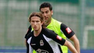 <b>INCANSABLE. </b>Filipe se ejercitó ayer en los campos del Deportivo.