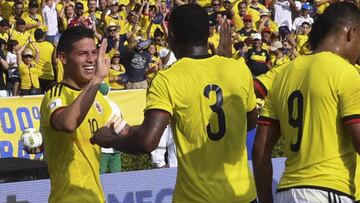 Colombia ganó 2-0 ante Venezuela con goles de James y Macnelly