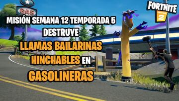 &iquest;D&oacute;nde est&aacute;n las llamas bailarinas hinchables en gasolineras en Fortnite?