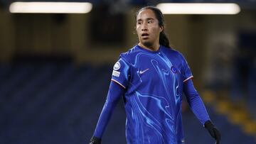 London (United Kingdom), 20/11/2024.- Mayra Ramirez of Chelsea looks on during the UEFA Women's Champions League match between Chelsea FC Women and Celtic FC Women in London, Britain, 20 November 2024. (Liga de Campeones, Reino Unido, Londres) EFE/EPA/TOLGA AKMEN