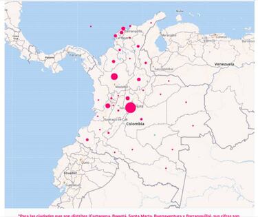 Mapa de casos y muertes por coronavirus por departamentos en Colombia: hoy, 24 de septiembre