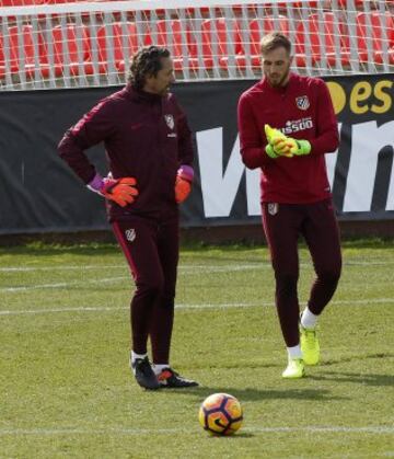 En el entrenamiento, Simeone dio pistas de los posibles titulares ante el Deportivo. 