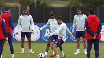 La Selección, en el entrenamiento de este jueves / M. Á. Morenatti