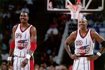 Hakeem Olajuwon y Clyde Drexler se reunieron en los Rockets y ganaron juntos el anillo de 1995.