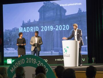 Ángel Garrido, Manuela Carmena, Kelly Fairweather y Gerard Piqué presentaron en Madrid el nuevo formato de Copa Davis.