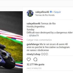 Rossi insiste: "Difícil carrera destruida por un piloto peligroso"